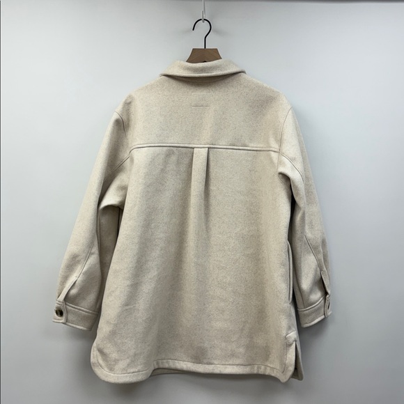 NWOT Old Navy Soft-Brushed Shacket Button-Up Shirt Jacket Oatmeal XL - Picture 6 of 9